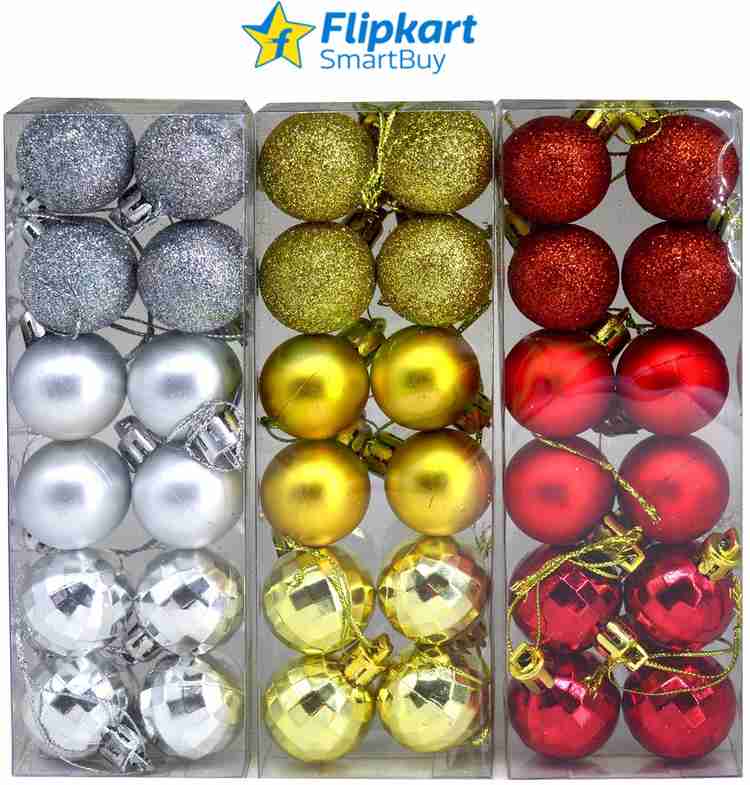 Flipkart SmartBuy Christmas Decor Ball Christmas Tree Decoration Ornaments Christmas Party Decorative Ball Multi Color FSB IZ21ChristmasNewBallMultiPack3 02 Balls Pack of 3 Price in India Buy Flipkart...