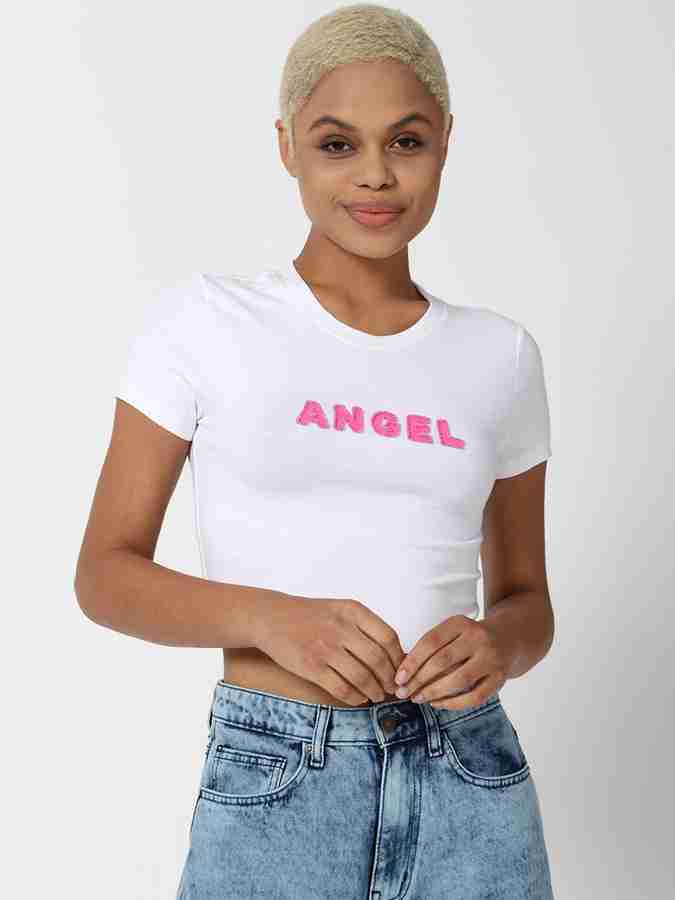 FOREVER 21 Graphic Print Women Round Neck White T Shirt Buy