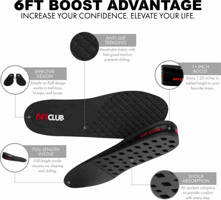 6FT CLUB Boost Height Increase Insoles Elevation Increase Height