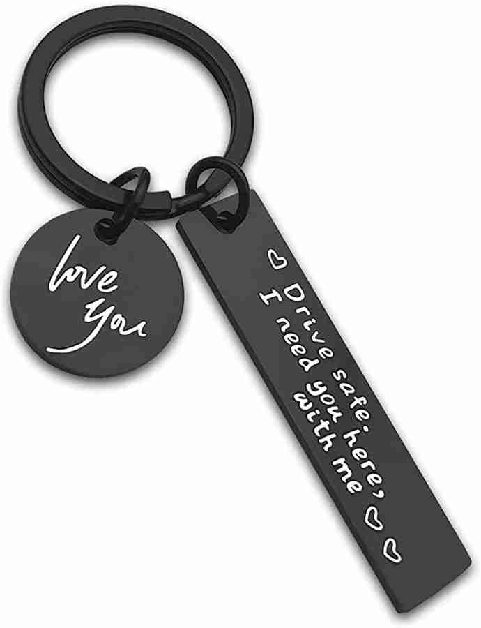 PALAY Drive Safe Keychain for Boyfriend with Gift Box Drive Safe I