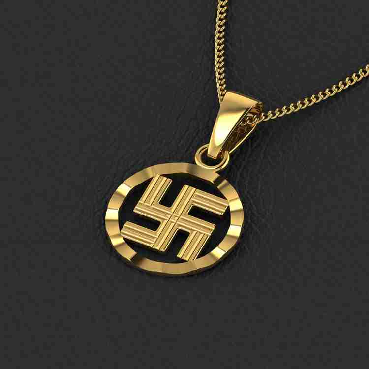 Gold swastik pendant outlet