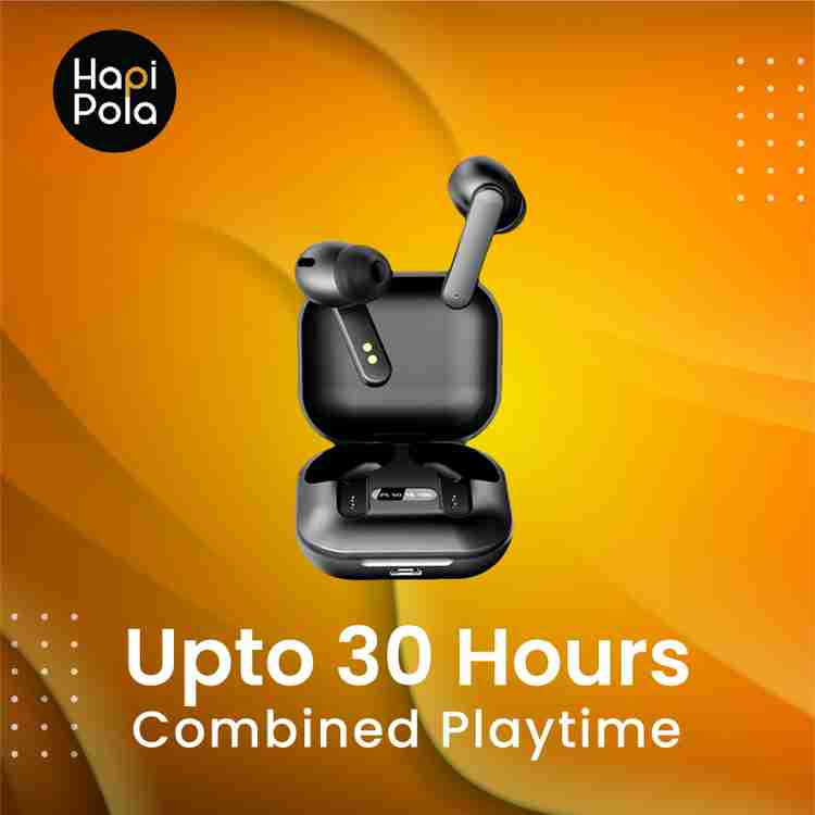 Hapi Pola TWS Hapipod Earbuds with 4 h playback time black Bluetooth Price in India Buy Hapi Pola TWS Hapipod Earbuds with 4 h playback time black Bluetooth Online Hapi Pola Flipkart