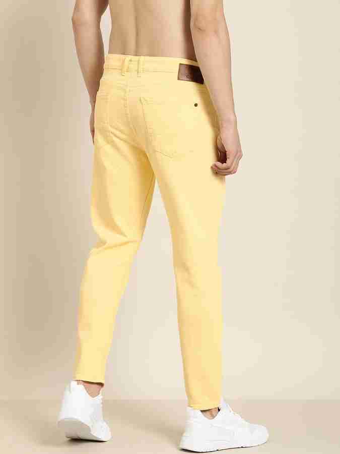 Mens yellow jeans deals