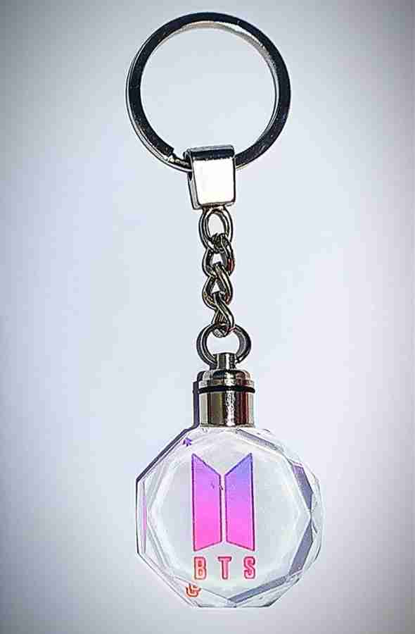 Buy LED Luminous Key Ring Engraving of the BTS Logo, Korean K-pop Music,  Gift Idea for Birthday or Gadget for K-pop Fans Online in India 