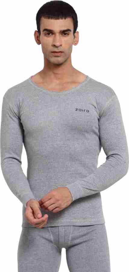 Buy Now Zoiro Men's Cotton Rich, Triple insulated, Solid, Half sleeve,  V-neck fitted Thermal Vest