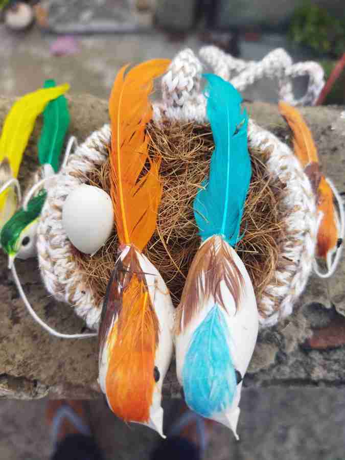 DIYAAN ENT 4 cotton handmade nest with birds for Christmas tree decoration  Hanging Ornaments Pack of 2 Price in India - Buy DIYAAN ENT 4 cotton  handmade nest with birds for Christmas