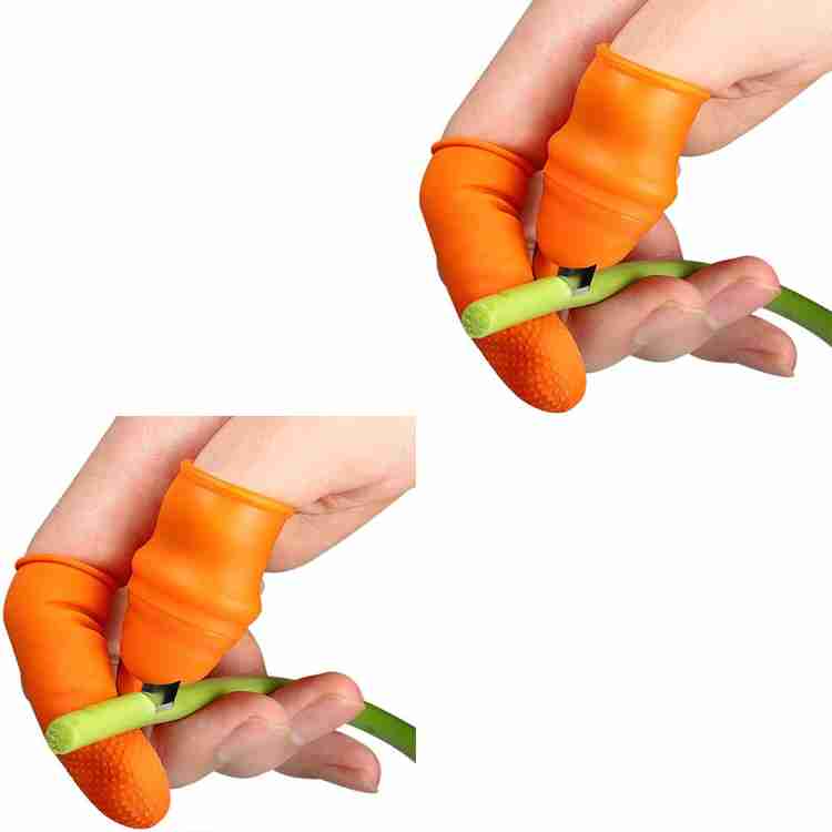 BAS Silicon Thumb Knife Finger Cutting Gloves for Kitchen Garden