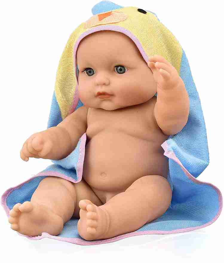 ExaltedCollection TOYS Natural Looking Baby Toy Wearing a Towel