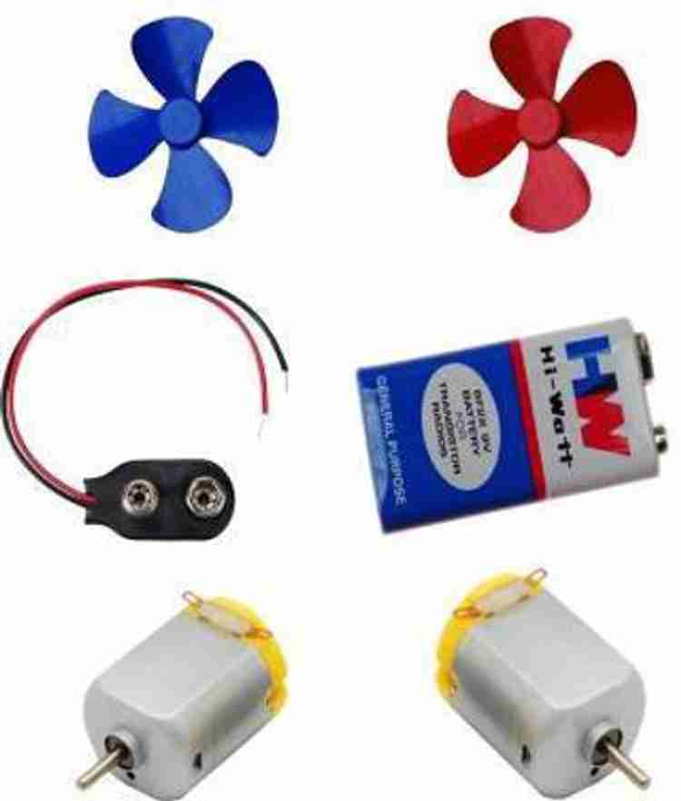 Thenxotherslock 2 Pcs Mini Toy Motor 2 pcs Fan blade for RC Car