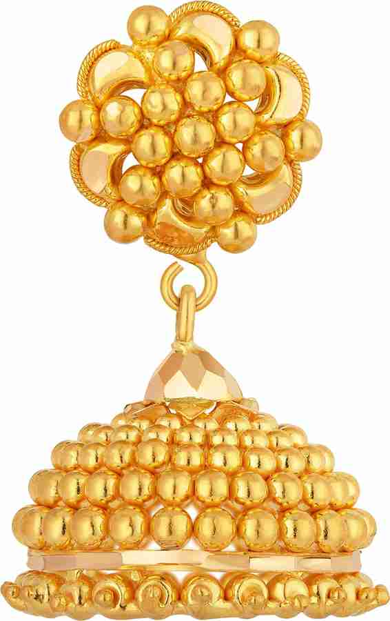Joyalukkas Yellow Gold 22kt Jhumki Earring Price in India Buy Joyalukkas Yellow Gold 22kt Jhumki Earring online at Flipkart