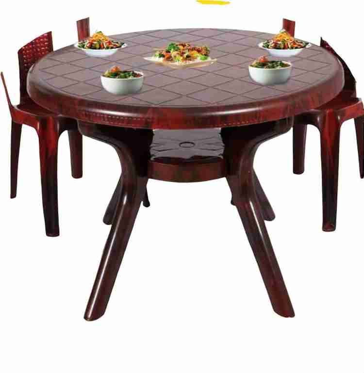 Plastic dining table online 4 seater price