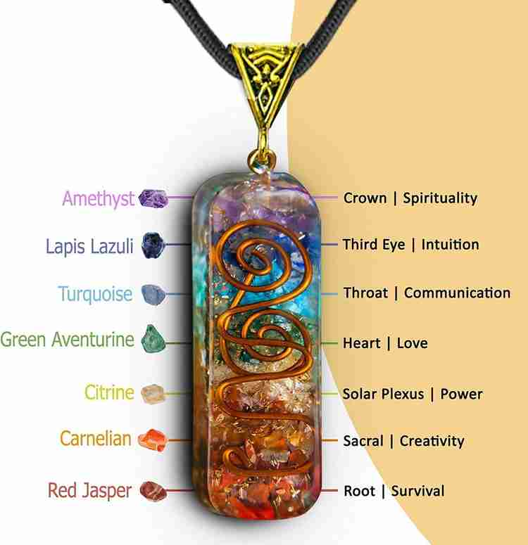 VIBESLE Orgone Chakra Healing Pendant Stone Locket Price in India