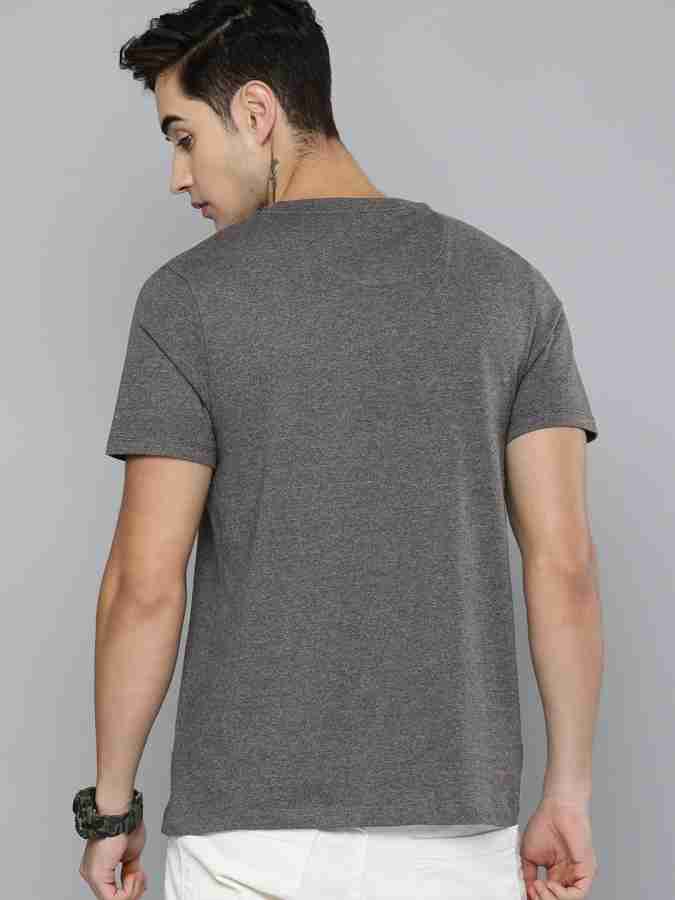 Buy GREY BOX Men Nude Solid 100% Cotton Crew Neck T-shirt Online at Best  Prices in India - JioMart.