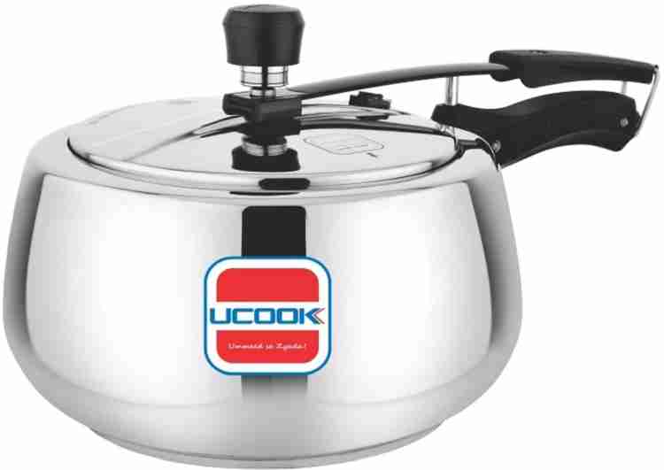 UCOOK By United Ekta Engg. Silvo Stainless Steel 3 L Inner Lid Induction Bottom Pressure Cooker Price in India Buy UCOOK By United Ekta Engg. Silvo Stainless Steel 3 L Inner