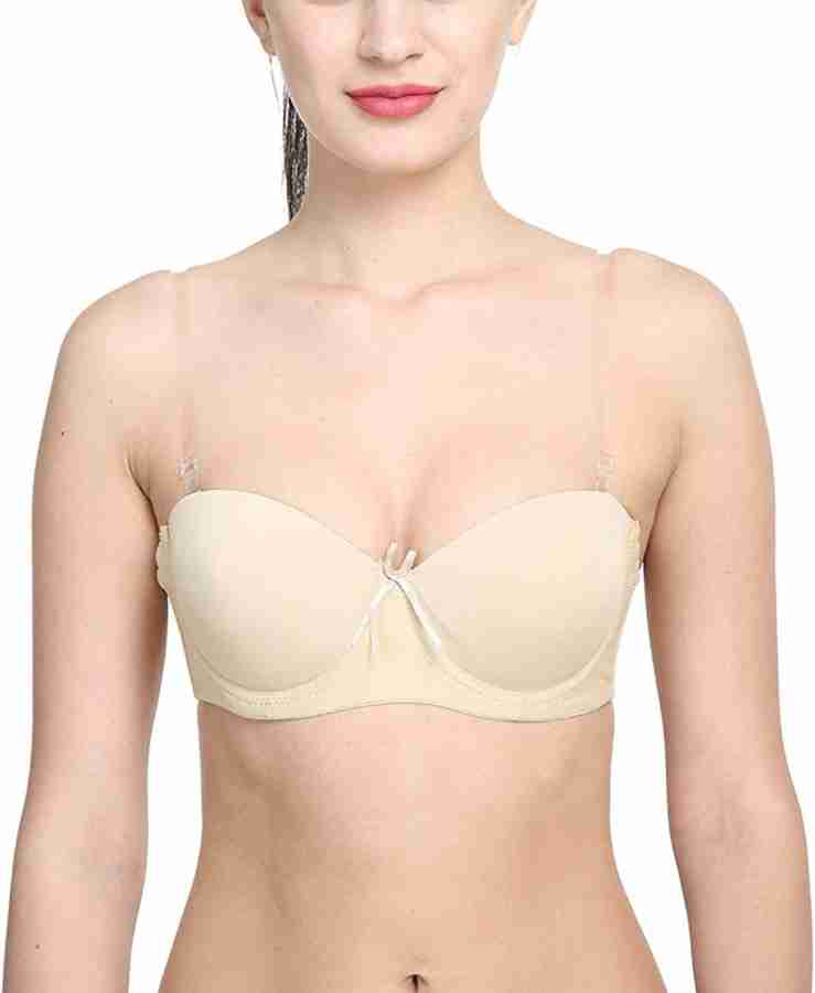 sizzling style Women Cotton Nylon Spandex Padded Underwire Strapless Backless  Invisible Clear Transparent Back Push up Bra Women T-Shirt Lightly Padded  Bra - Buy sizzling style Women Cotton Nylon Spandex Padded Underwire