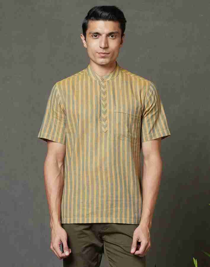 Fabindia Men Striped Ethnic Dress Kurta Buy Fabindia Men Striped Ethnic Dress Kurta Online at Best Prices in India Flipkart