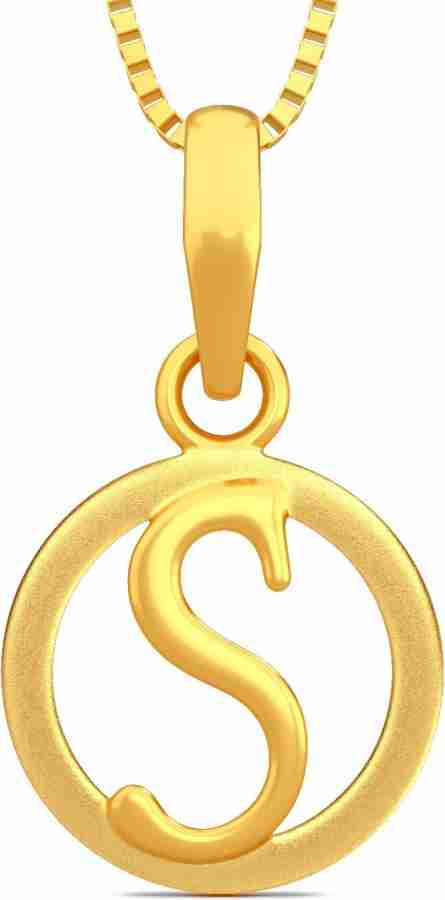 Letter s deals gold pendant