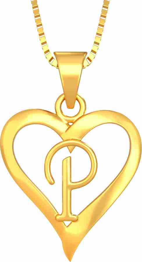Gold pendant cheap letter p