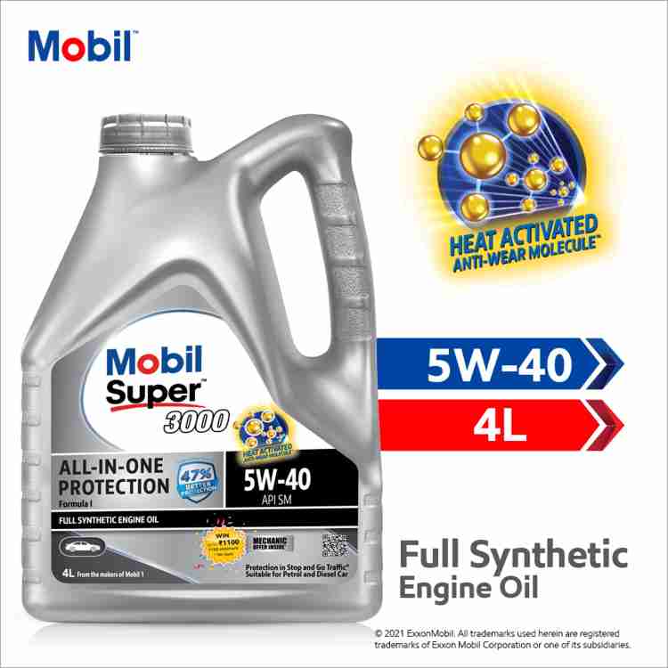 MOBIL Super 3000 Formula I 5W-40 Fully Synthetic Full-Synthetic Engine Oil  Price in India - Buy MOBIL Super 3000 Formula I 5W-40 Fully Synthetic  Full-Synthetic Engine Oil online at