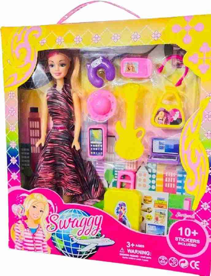 RAJ TOY WORLD PVT. LTD Collection Princess Elsa Fashion Doll With baby doll accessories for girls Multicolor Collection Princess Elsa Fashion Doll With baby doll accessories for girls Multicolor