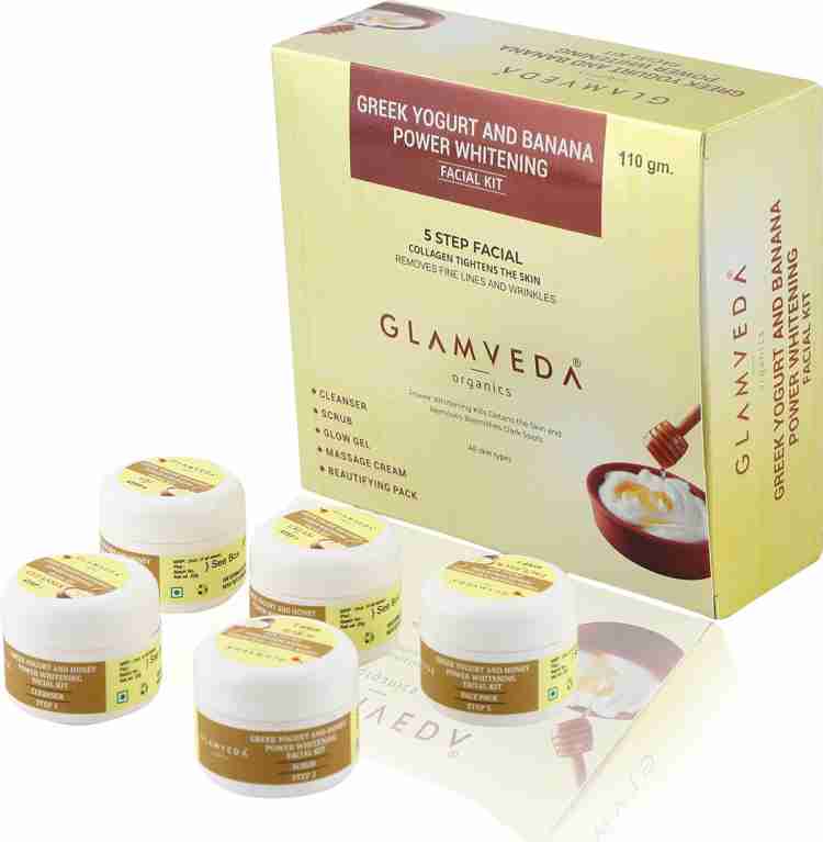 GLAMVEDA Greek Yogurt Honey Power Whitening Facial Kit Price