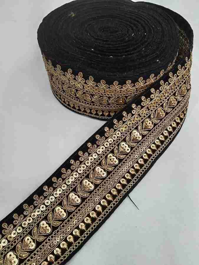 DEEP S CREATION New Saree lace Border Velvet Base 9m x 2.5 in Black Pack of 1 Lace Reel Price in India Buy DEEP S CREATION New Saree lace Border Velvet Base 9m