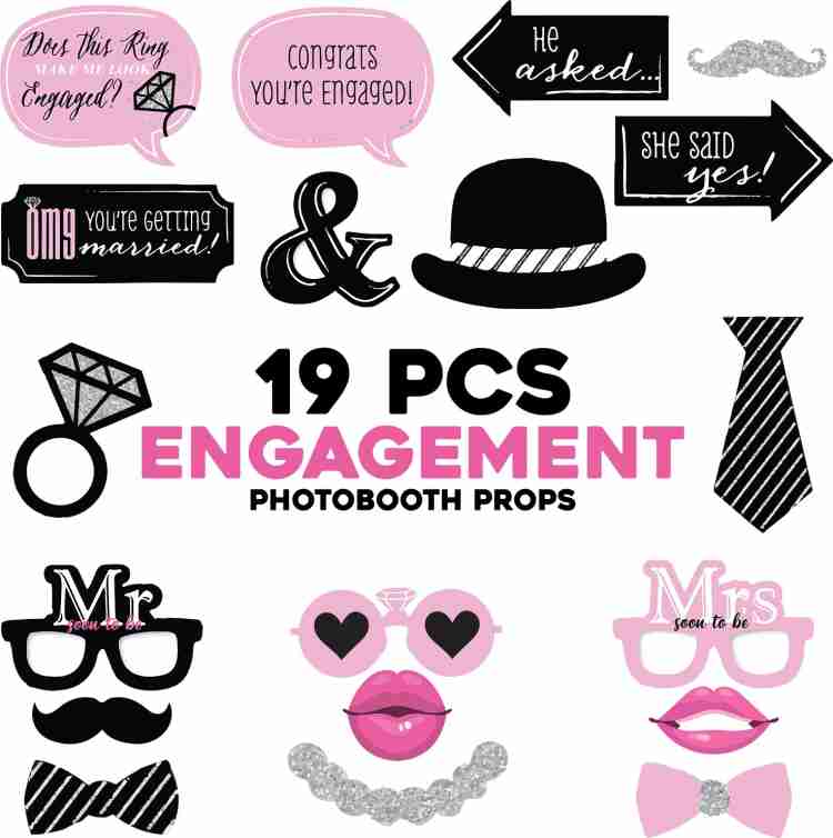 Engagement party photo clearance booth props