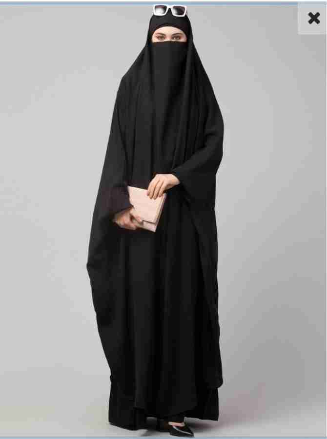 MFHL Jilbab Abaya Polyester Solid Burqa With Hijab Price in India