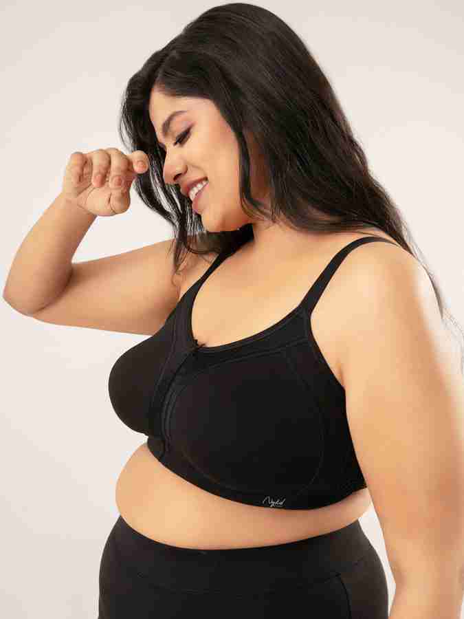 Nykd Support M-Frame Cotton Bra- Non Padded, Wireless, Full 