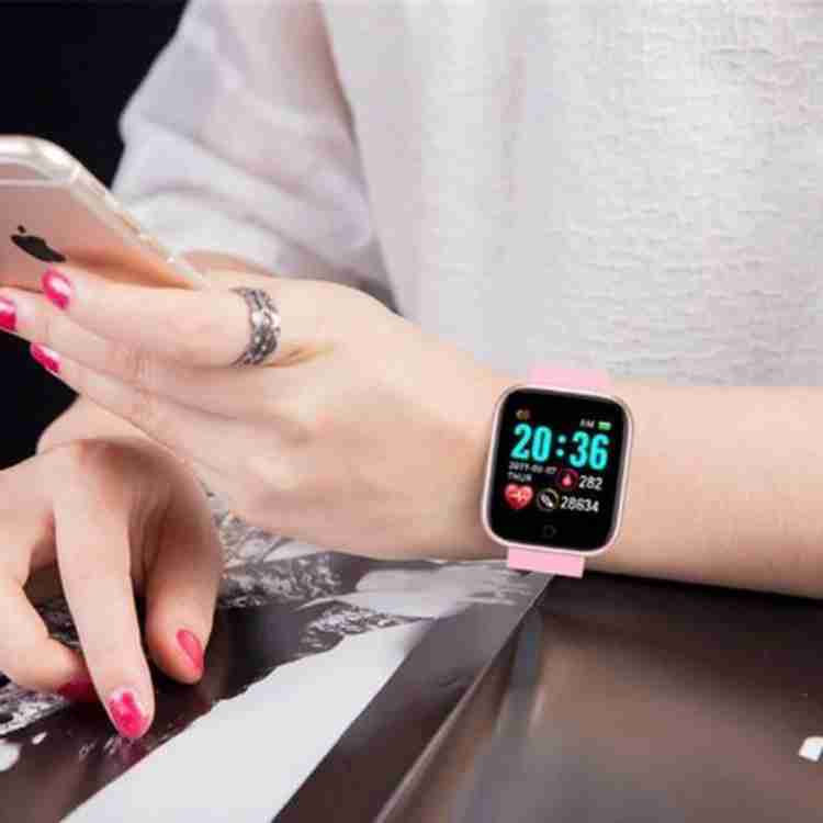 Pink smart watch for girls sales