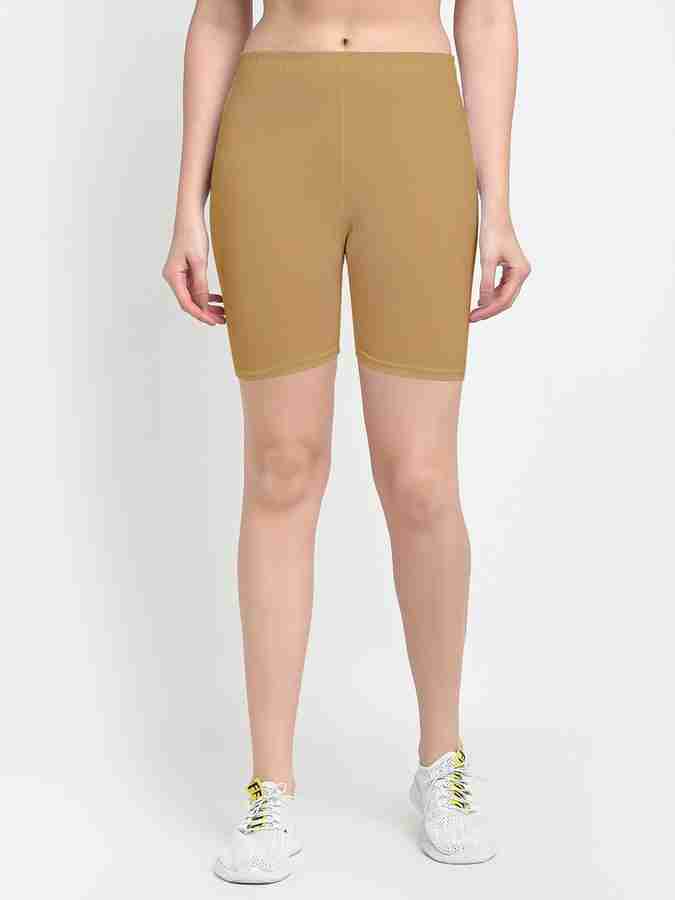 Bamboo Breeze Solid Women Beige Cycling Shorts Buy Bamboo Breeze