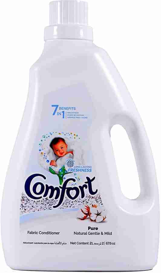 Comfort 7 IN 1 Natural Pure Gentle and Mild Fabric Conditioner 2Ltr ( Pack  Of 2 ) (Imported) Liquid Detergent Price in India - Buy Comfort 7 IN 1  Natural Pure Gentle