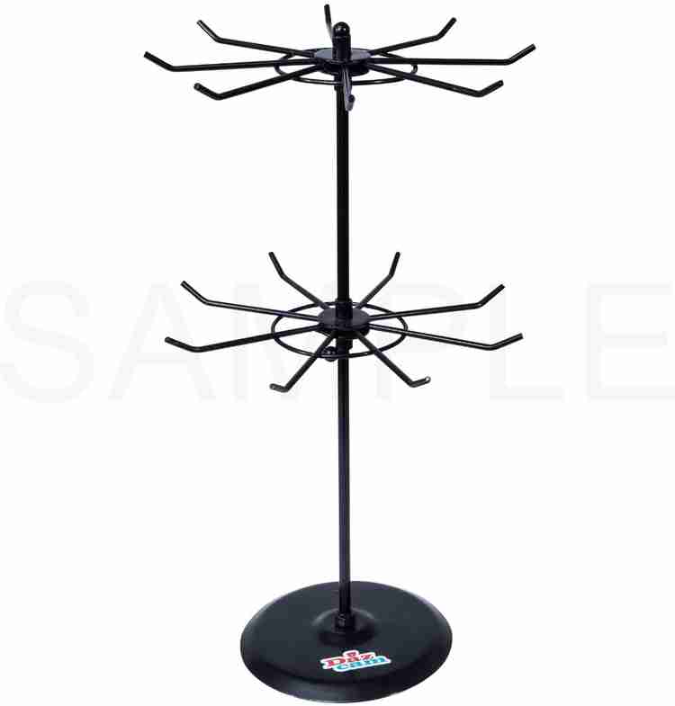 Daz Cam Black Metal 2 Layered Rotating Jewellery Stand Chains