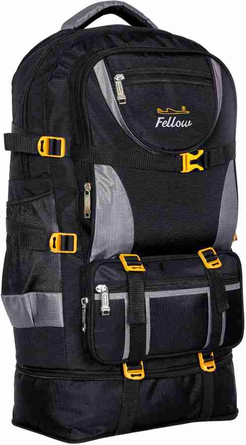 fellow Large 50L Travel Backpack for Sport Camping Hiking Trekking Bag Rucksack Rucksack Chain Fold For Extra Space Rucksack 50 L grey Price in India Flipkart