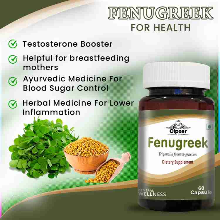 CIPZER Fenugreek Seeds Capsule Helps To Produce Milk For