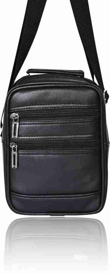 Mens black leather cross body clearance bag