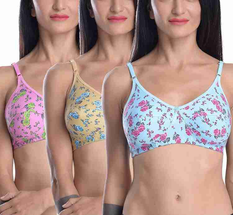 Cotton Non-Padded Non-Wired Printed Bra - Stylace