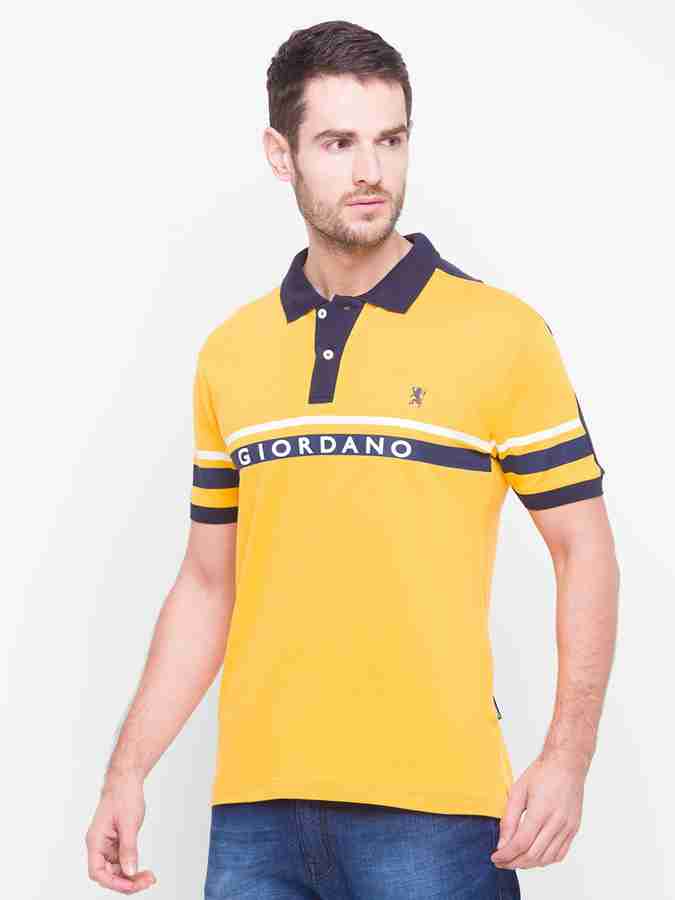 Giordano yellow polo shirt on sale