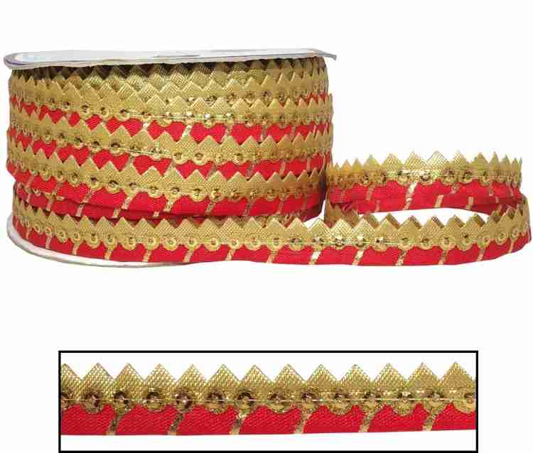 Gota Patti Golden Samosa Lace Manufacturer 200 Mtr Roll at Rs 110/roll in  Surat