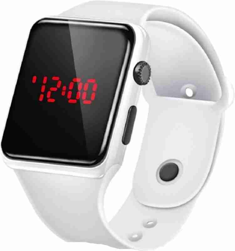Led on sale white watch