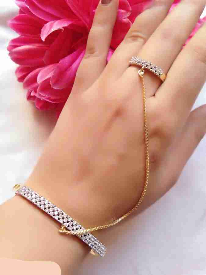 Ring with bracelet attached gold online