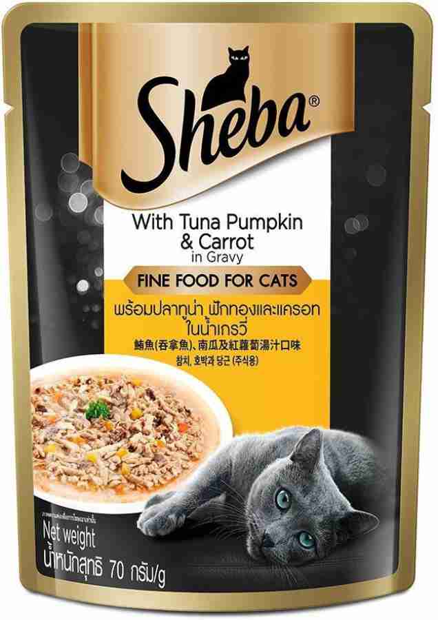 Sheba Tuna Pumpkin Carrot In Gravy Adult Wet Cat Food Fish 0.78