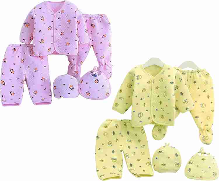 PIKIPOO New Born Baby Winter Clothes 5Pcs Sets Cotton Baby Boys Girls Unisex 0 6 Months Buy Baby Care Combo in India Flipkart