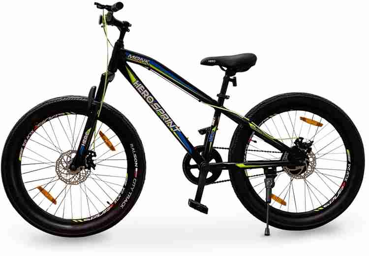 HERO HEROSPRINT MONK 24 T JUNIOR FAT TYRE D D Break MTB Cycle with Free Bell Lock 24 T Mountain Cycle Price in India Buy HERO HEROSPRINT MONK 24 T JUNIOR FAT TYRE D D
