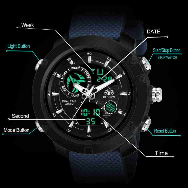 MAKACHI 9063 Black Analog Digital Watch For Men Buy MAKACHI
