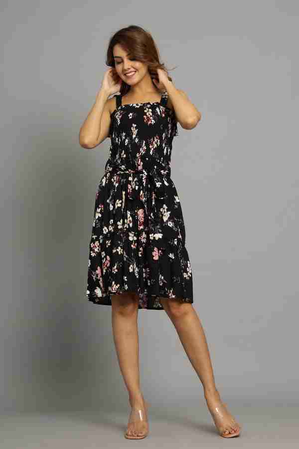 Matargashti Women Fit and Flare Black Dress Buy Matargashti Women Fit and Flare Black Dress Online at Best Prices in India Flipkart