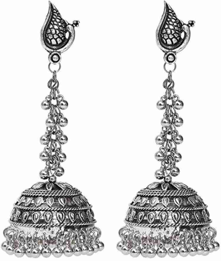 Black metal sale earrings in flipkart