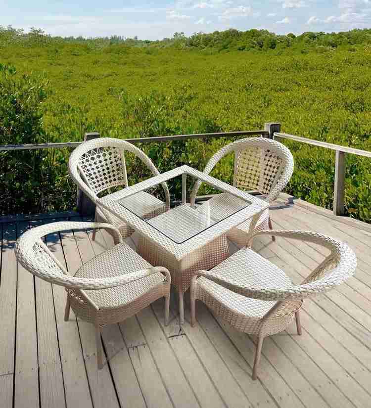 JUST ASK Cane Table Chair Set Price in India Buy JUST ASK Cane