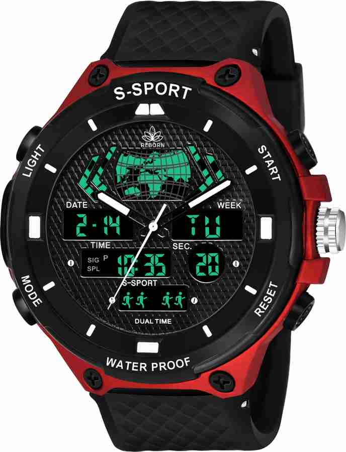 Reborn 9084 ANALOG DIGITAL RED Men Sports Watches Alarm Chrono Waterproof Shockproof Outdoor Sports Analog Digital Watch For Men Buy Reborn 9084 ANALOG DIGITAL RED Men Sports Watches Alarm Chrono Wate...