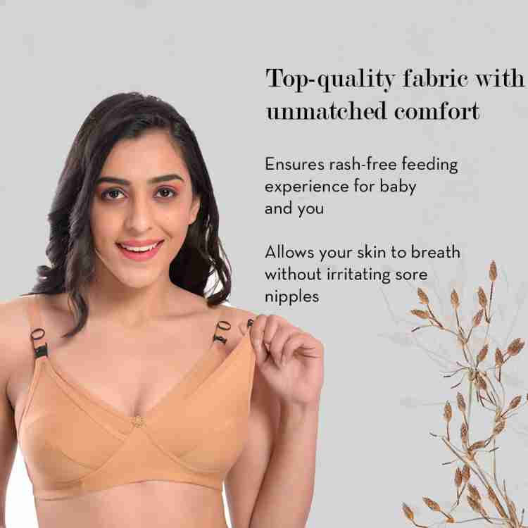 Femzy Soft & Comfortable Cotton Feeding Bra Women Maternity/Nursing Non  Padded Bra - Buy Femzy Soft & Comfortable Cotton Feeding Bra Women Maternity/Nursing  Non Padded Bra Online at Best Prices in India